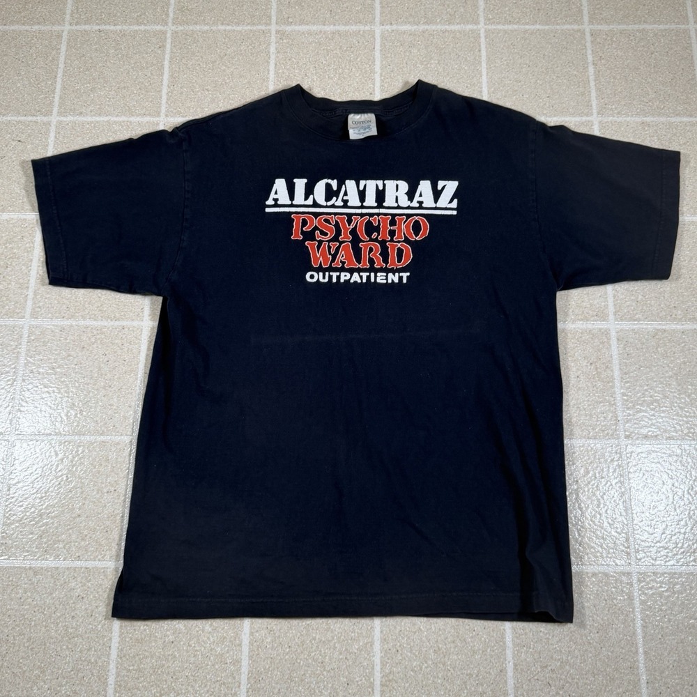 Vintage 90s  Alcatraz Psycho Ward Outpatient T-Shirt Mens Size L
